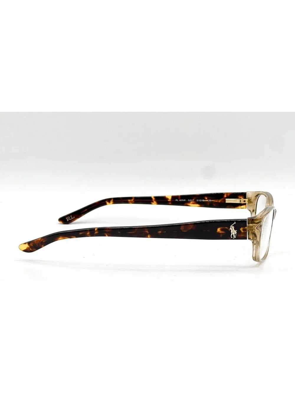 Ralph Lauren RL 6058 5217 Mud Transparent Rectangle Eyeglass Frames 51-16-135